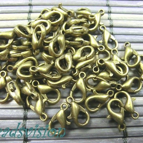 50 Karabiner 10x6mm Verschlüsse Kettenverschluß  Farbe bronze #S231