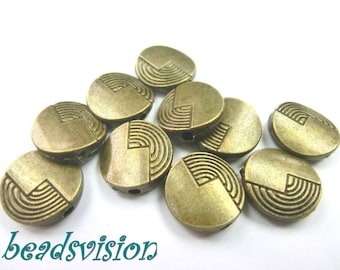 Spacer 12mm Metall 10 / 40  Münzen Farbe bronze Zwischenperlen  Metallperlen #S405