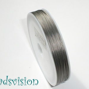 Prix de base 1 m 0,04 euros FIL À BIJOUX 100 m 0,45 mm couleur argent gris argenté 1 ROULEAU image 4