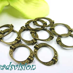 10 / 40 frame spacer color bronze metal bead frame metal beads #S474