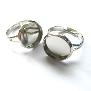 Ringrohlinge für 12mm Cabochons Ringe verstellbar 10 Stück Bild 5