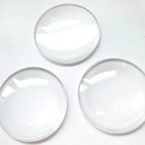 Glass Cabochons 40-50 mm 5 50 pieces clear round transparent glass cabochons image 1