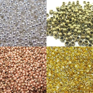 200 crimp beads crimp round 2 mm color choice silver bronze copper gold image 1