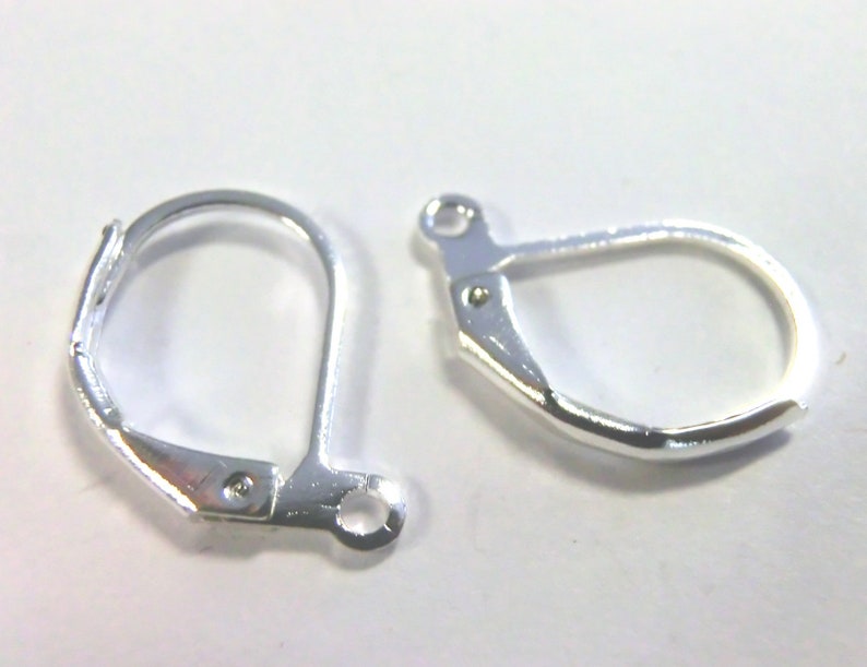 Palancas plegables elección de color ganchos para las orejas en blanco latón palancas de joyería DIY imagen 8
