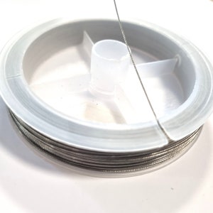 Basic price 1 m 0.04 euros JEWELRY WIRE 100 m 0.45 mm color silver silver gray 1 ROLL image 1