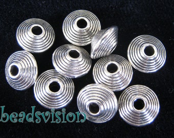 Spacer intermediate beads metal beads rondell color antique silver #S013