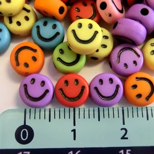 Smiley Beads Happy Beads 50-200 Pieces Peace Sign image 2