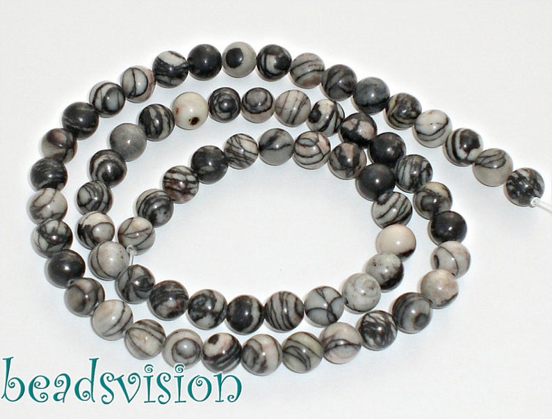 Picasso jasper beads balls 6 mm 1 strand round image 1