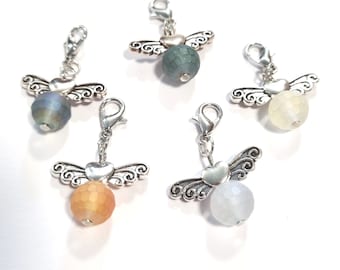 Guardian angel 5 pendants pearl angel set multicolored lucky charm pendant #4