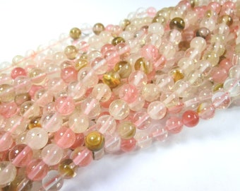 CHERRY QUARTZ 4 / 6 / 8 mm beads balls MIX round #2