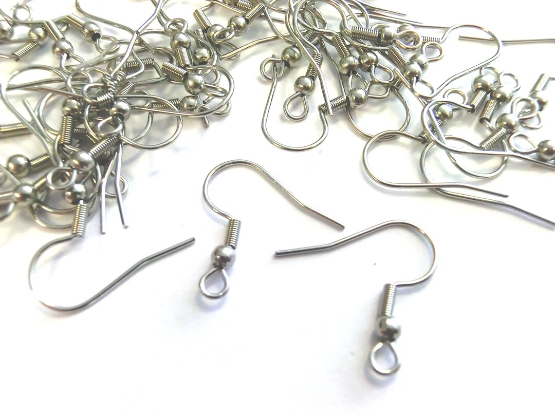 200 Stück (100 Paar) Ohrhaken Aus 316 Edelstahl – 25 Mm, 0,8 Mm Draht, Hypoallergen, Für Schmuckherstellung