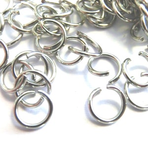 Jump rings stainless steel Ø 4,5,6,8mm open 100-500 jump rings open round