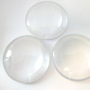 Glass Cabochons 40-50 mm 5 50 pieces clear round transparent glass cabochons image 3