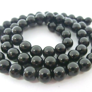 Onyx noir perles boules 4/6/8/10 mm ronde 1 fil 6mm