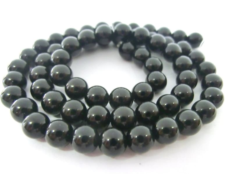 Onyx noir perles boules 4/6/8/10 mm ronde 1 fil 6mm