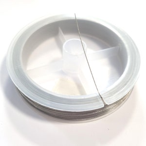 Basic price 1 m 0.04 euros JEWELRY WIRE 100 m 0.45 mm color silver silver gray 1 ROLL image 3
