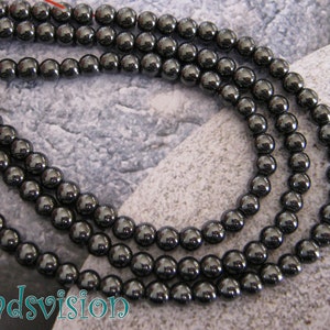 Hematite 4,6,8 mm 1 strand beads balls round 4mm