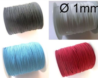 0.18 EUR/mètre 10 m Ruban Macramé rond 1 mm Cordon de nylon Cordon décoratif Cordon tressé nouage Fil de macramé Choix de couleur noir blanc turquoise bordeaux