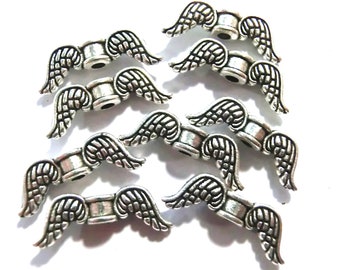 Wing spacers 30 pieces color antique silver #S545