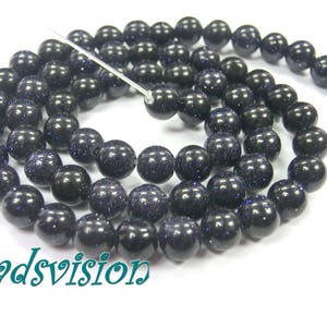 Flux bleu 6,8,10 mm perles bleues perles rondes bijoux perles 1 brin image 1