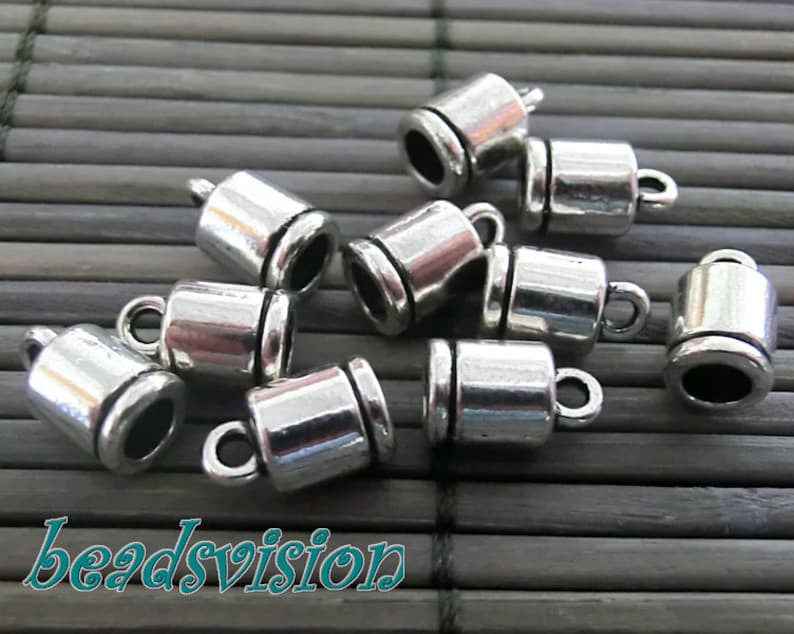 10-100 end caps for straps up to approx. 4 mm caps color silver S383 image 1