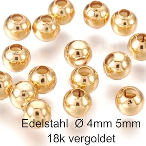50 perline distanziatrici a rondella placcate in oro 14 carati, perline a ciambella sfuse per la creazione di gioielli (4-8 mm) - Italia