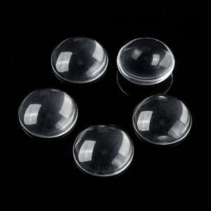 Cabochons en verre 6-30 mm cabochons verre clair rond transparent transparent image 3