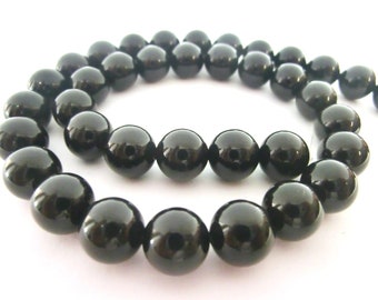 Onyx noir perles boules 4/6/8/10 mm ronde 1 fil