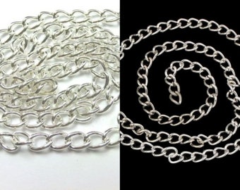 Basic price 1 m=1,30Euro 2 m link chain color antique silver 6x4x1mm jewelry accessories