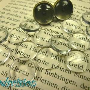 Glascabochons 6-30mm Cabochons Glas klar rund durchsichtig transparent Bild 5