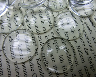 Glass Cabochons 30mm 5/20 pcs clear round transparent Glass Cabochons #3