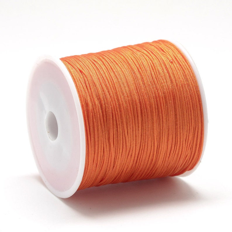Makrameeband 10m rund 0,8mm Nylonband Farbauswahl 0,18 EUR/m orange #6
