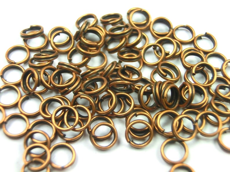 Split rings 5 mm color choice 100 / 400 pieces color silver gold bronze copper closed jewelry accessories kupfer #S245