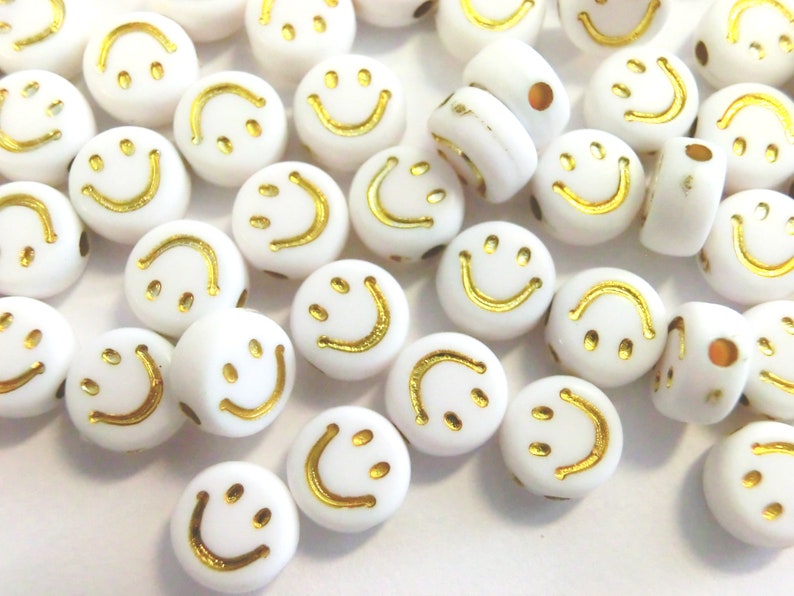 Smiley Beads Happy Beads 50-200 Pieces Peace Sign image 5
