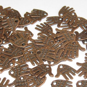 Charms pendants hand hand-made handmade jewelry accessories metal kupfer #S195