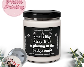 Kpop Candle, Kpop Gift, Stray Kids Merch, Stray Kids Inspired Candle,Stray Kids Gift, SKZOO Candle, SKZ Merch, Bang Chan, Lee Know, Felix