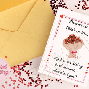 Tarjeta de San Valentín de Kpop, tarjeta de felicitación digital de Kpop, regalo de San Valentín para fanáticos de Kpop, tarjeta de Galentine, tarjeta de amor de Kpop imprimible