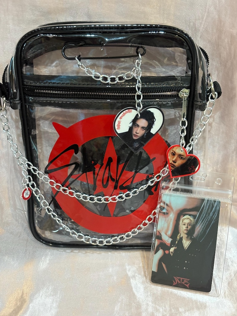 Bolsa de concierto inspirada en Stray Kids, bolsa de concierto KPop, bolsa de estadio SKZ, bolsa de Stray Kids, bolsa de mano de Stray Kids imagen 2