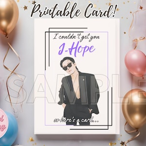 Kpop-verjaardagskaart, JHope-kaart, BTS-kaart, Kpop-afstudeerkaart, BTS digitale download
