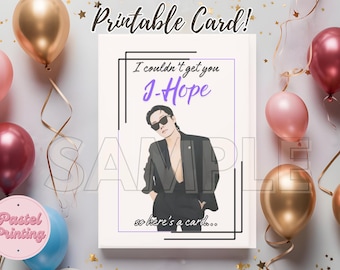 Kpop Geburtstagskarte, JHope Karte, BTS Karte, Kpop Abschlusskarte, BTS Digital Download