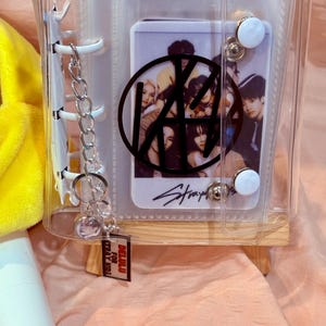 Kpop Photo Card Keychain, Mini Photocard Holder, Custom Kpop Keyring, Stray Kids TXT Ateez Idle Merch, Kpop Mini Binder, Kpop Gift