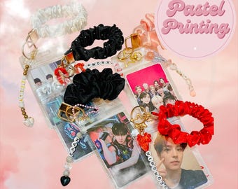 KPop Scrunchie Keychain, Kpop Lightstick Charm, Kpop Keychain, Bias Gift