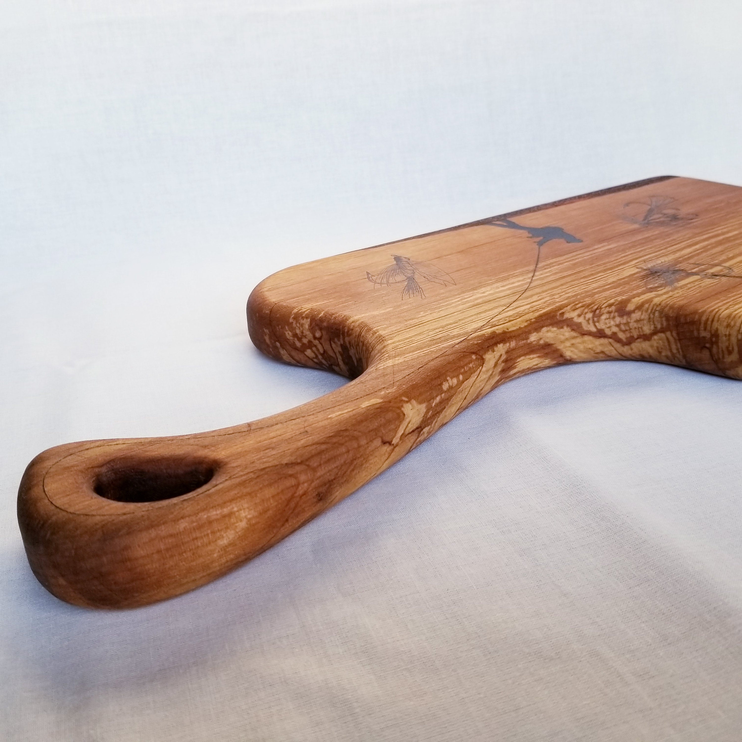 Fly Fishing Serving Board Charcuterie Board on Alder Wood Etsy