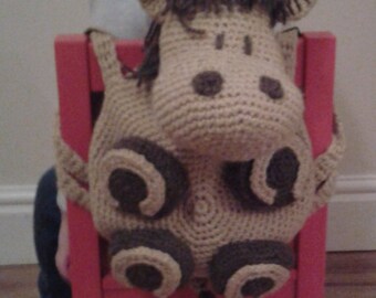 Horse Kid's Backpack Bag Amigurumi Pyjama Case Crochet PATTERN by Peach.Unicorn