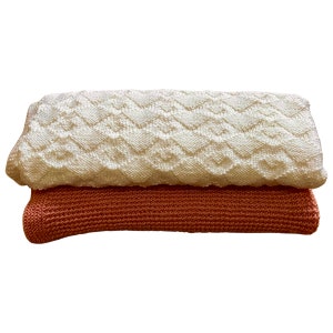 Easy Baby Blanket KNITTING PATTERNS Beginner Friendly, Rice Stitch and Diamonds are Forever.  DK yarn