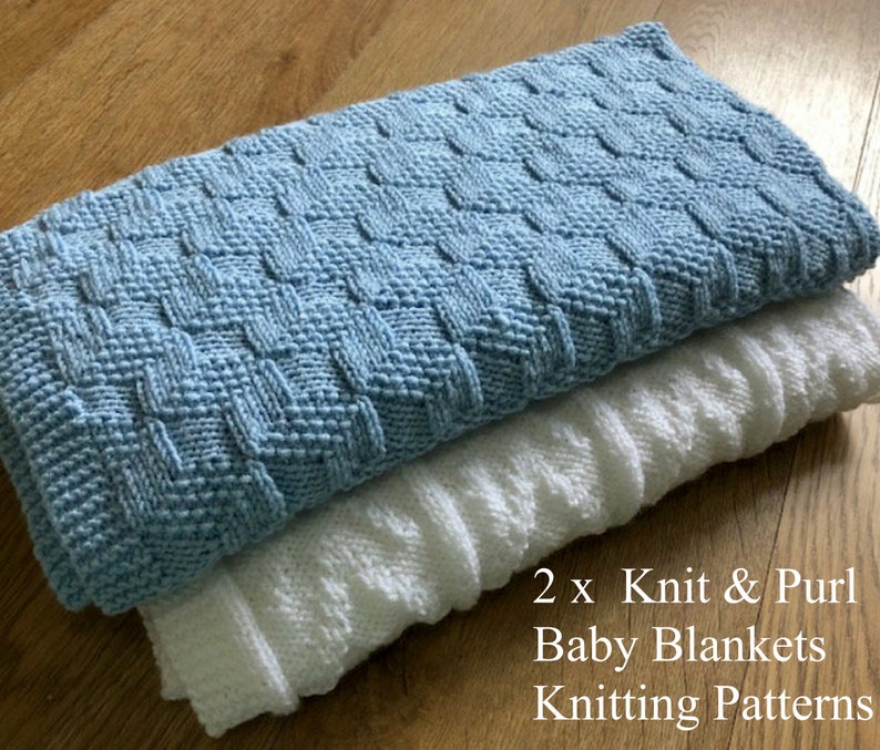 Easy Baby Blanket KNITTING PATTERNS Beginner Friendly Etsy UK