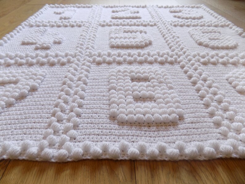 Numbers CROCHET PATTERN Baby Blanket Onepiece Etsy
