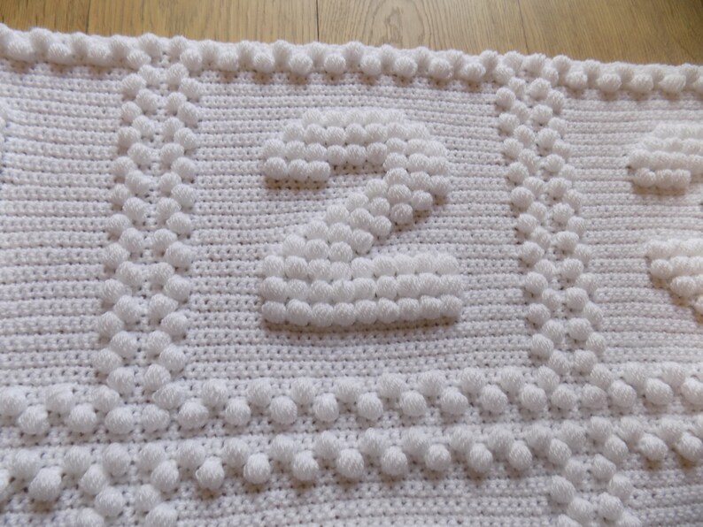 Numbers CROCHET PATTERN Baby Blanket OnePiece Etsy
