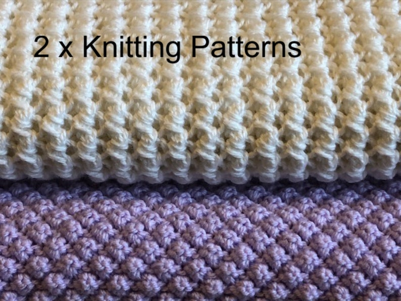 Easy Baby Blanket KNITTING PATTERNS Beginner Friendly Lattice Etsy UK