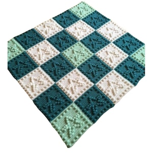Star Motifs CROCHET PATTERN Baby Blanket - Puff Stitch Blanket